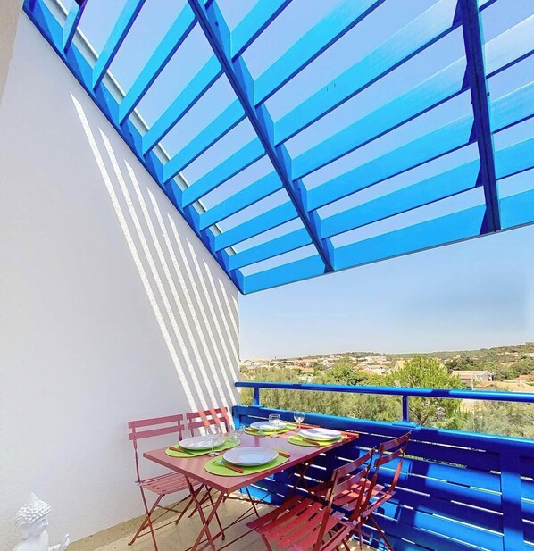 Outdoor dining - 01426 _ Apartment 4 people, residence with pool, Lacanau Ocean (LACANAU OCEAN)