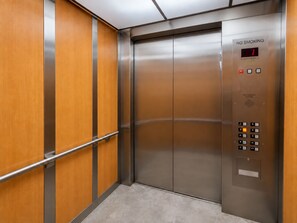 Convenient elevator access makes arriving with luggage and beach gear easier. - Rincon Ocean Views and Sunsets, 2 King Beds, Pool, Beach Across the Road (Rincón)