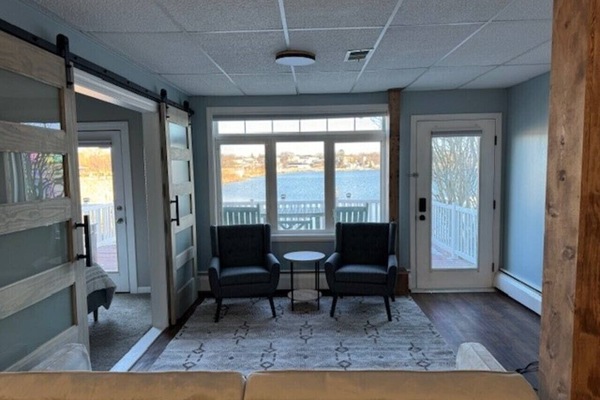 Living Room with Lake Views