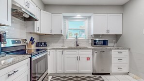 Fridge, microwave, oven, stovetop - Fenced Backyard | Close To Dock | Minutes to Beach | FLPCB95 (Panama City Beach)
