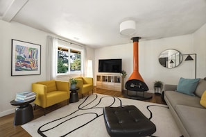 Fernseher, Kamin