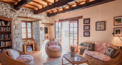 Renovated stone watch tower with private pool