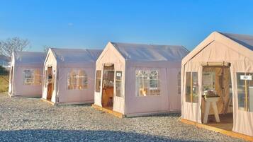 Outdoor banquet area