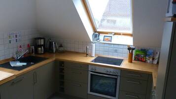 Fridge, microwave, dishwasher, toaster