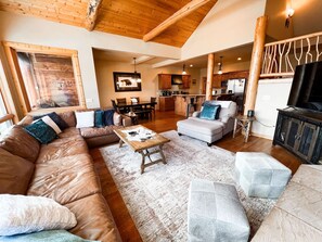 TV, fireplace, video games, DVD player