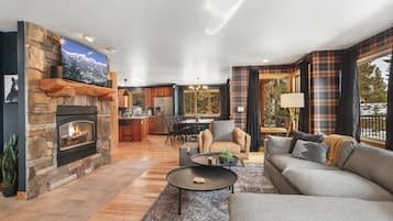 Smart TV, fireplace