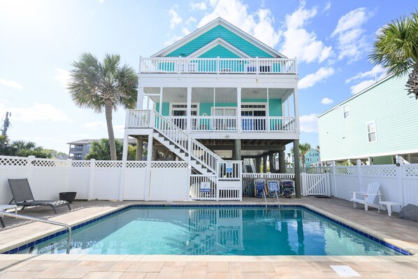 Pool - Oceanview 5 BR Beach House with a Private Pool! Blue Lagoon A (Surfside Beach)