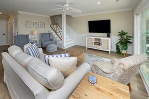 TV - Oceanfront 4 BR Beach House with a Private Pool! Breaking Away  (Surfside Beach)