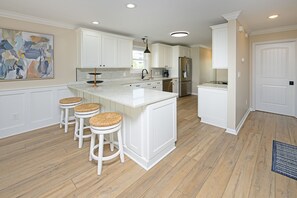 Fridge, microwave, oven, stovetop - Oceanfront 4 BR Beach House with a Private Pool! Breaking Away (Surfside Beach)