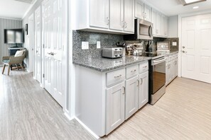 Fridge, microwave, stovetop, dishwasher - 3 BR 2nd Row Beach House in Garden City! Relax, Take It Easy (Garden City)