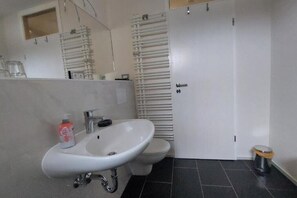 Hair dryer, towels, soap, toilet paper - Ferienwohnung Sunset Weissenstadt am See (Weißenstadt)
