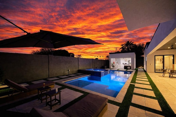 A heated pool