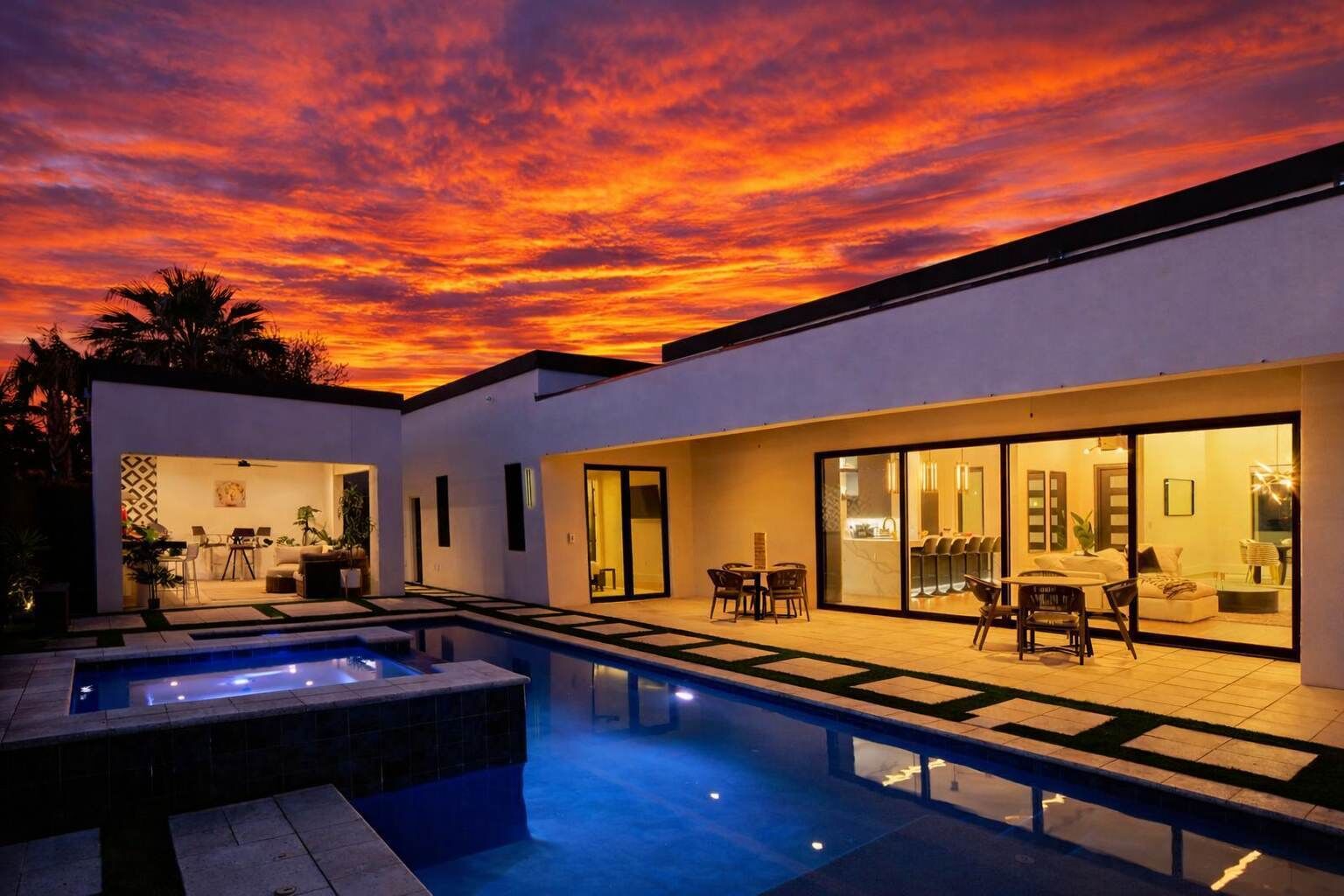 A heated pool