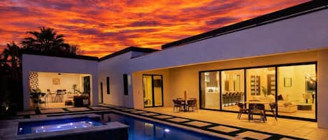 A heated pool