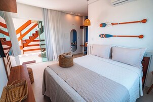 华丽客房, 露台, 河景 | 高档床上用品、免费 WiFi、床单