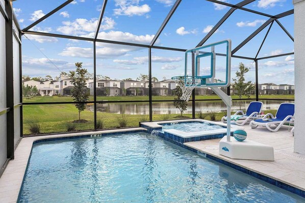 Outdoor pool, a heated pool