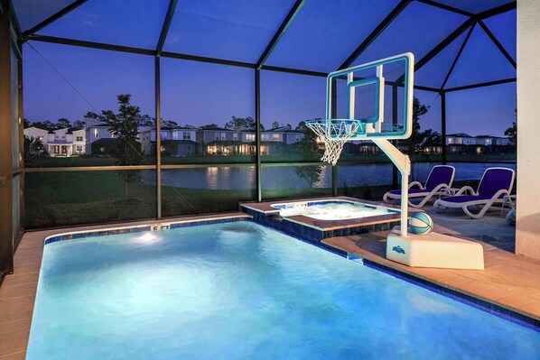 Outdoor pool, a heated pool