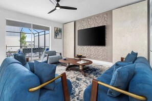 Smart TV, videojuegos, futbolito y estéreo