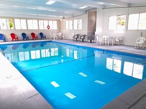 Indoor pool, a heated pool