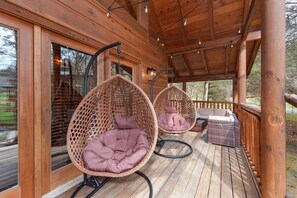 Terrace/patio - Creekside Cabin w/ Indoor Pool-Game Room & Hot Tub (Sevierville)