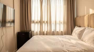 1 bedroom, internet, bed sheets