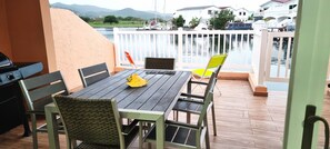 Outdoor dining - Modern 3 Bedroom Townhouse in Jolly Harbour North Finger with 3 Full Bathrooms. (Jolly Harbour)