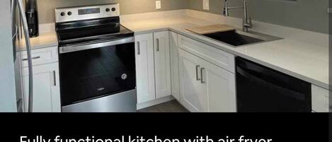 Microwave, oven, stovetop, dishwasher