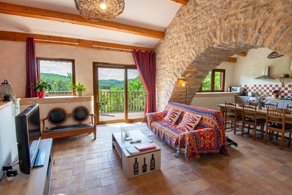 TV, books - Gîte Aulas 2/4 Pers - LA Tieule (LA TIEULE)