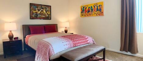 1 habitación, tabla de planchar con plancha, wifi y ropa de cama