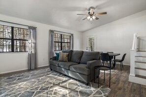 Smart TV, foosball, table tennis, books