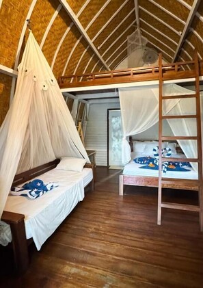 Family Double Room | 2 bedrooms, premium bedding, desk, laptop workspace