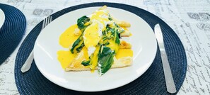 Ferdiglaget frokost er inkludert hver dag