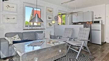 TV, caminetto, lettore DVD, impianto stereo