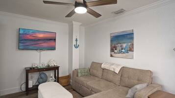 Living room with smart tv