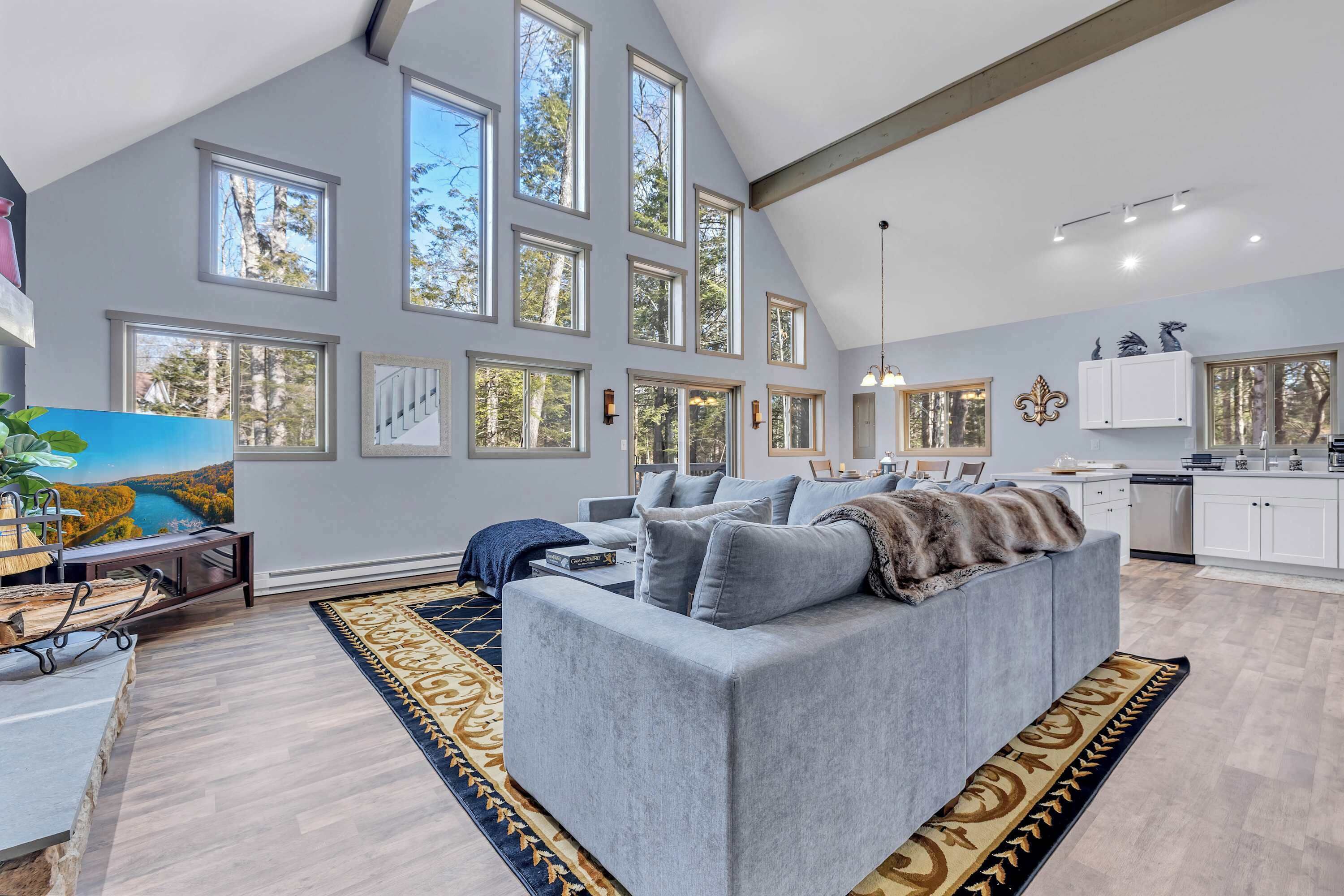 テレビ、暖炉、書斎 / ワークスペース