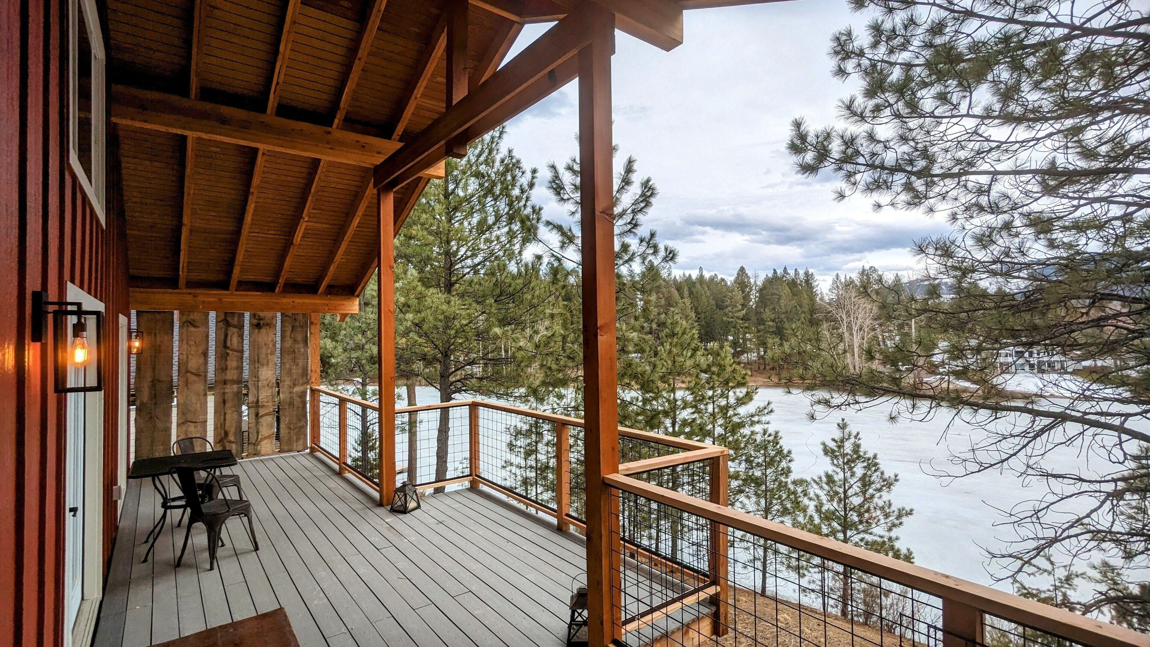 Architect's own lake front open style cabin vacation house to share with guests