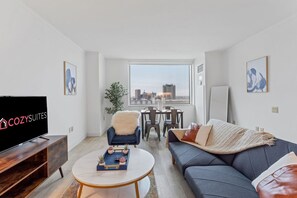 Living area - TWO Separate Bold Ocean Front CozySuites (Atlantic City)