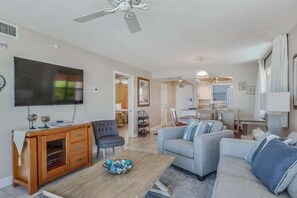 Condo, 2 Bedrooms | Living area - Beach Villas # 201 - Bogo24 2 Bedroom Condo by RedAwning (Fort Myers Beach)