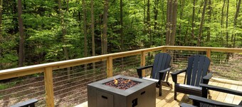 Peaceful Naples Cabin w/ Deck & Stream Views