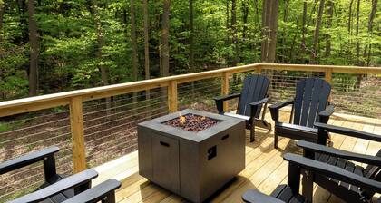 Peaceful Naples Cabin w/ Deck & Stream Views
