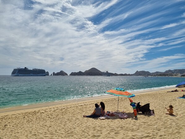 Sun loungers, beach towels