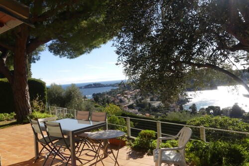 Villa Le Pin , vue à 180° sur la Baie de Villefranche