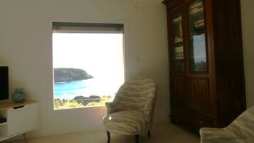 Télévision, lecteur de DVD, table de tennis de table, livres