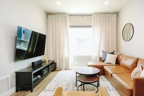 Televisor, llar de foc, reproductor de DVD i estèreo 