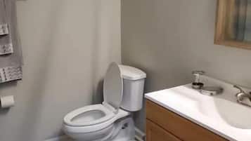 Toallas, jabón, shampoo, papel de baño