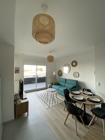 Appartement Cosy, Bord des Quais, Proche Centre Ville et Plage