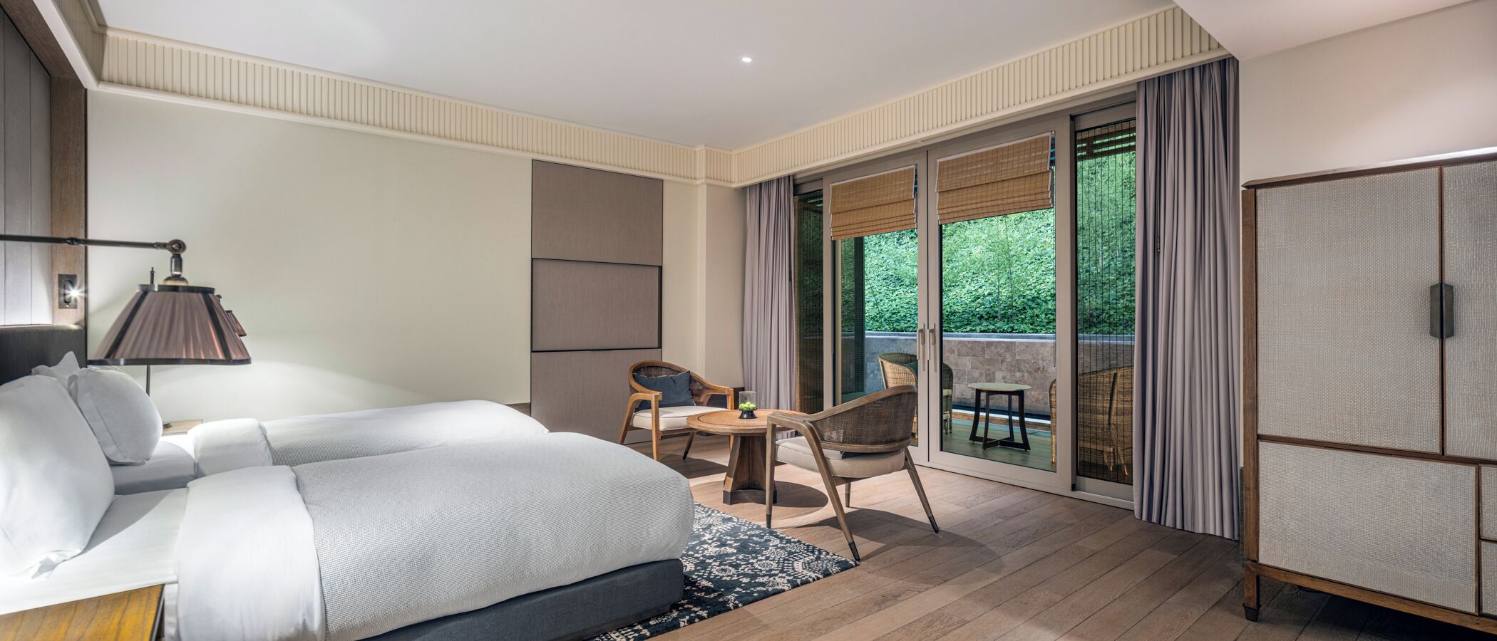 Minibar, in-room safe, desk, blackout curtains