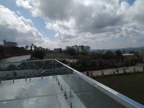 Blick von der Unterkunft