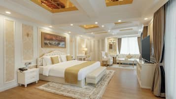 Premium bedding, memory-foam beds, free minibar, soundproofing