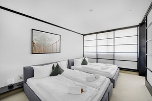 3 slaapkamers, een bureau, een strijkplank/strijkijzer, wifi